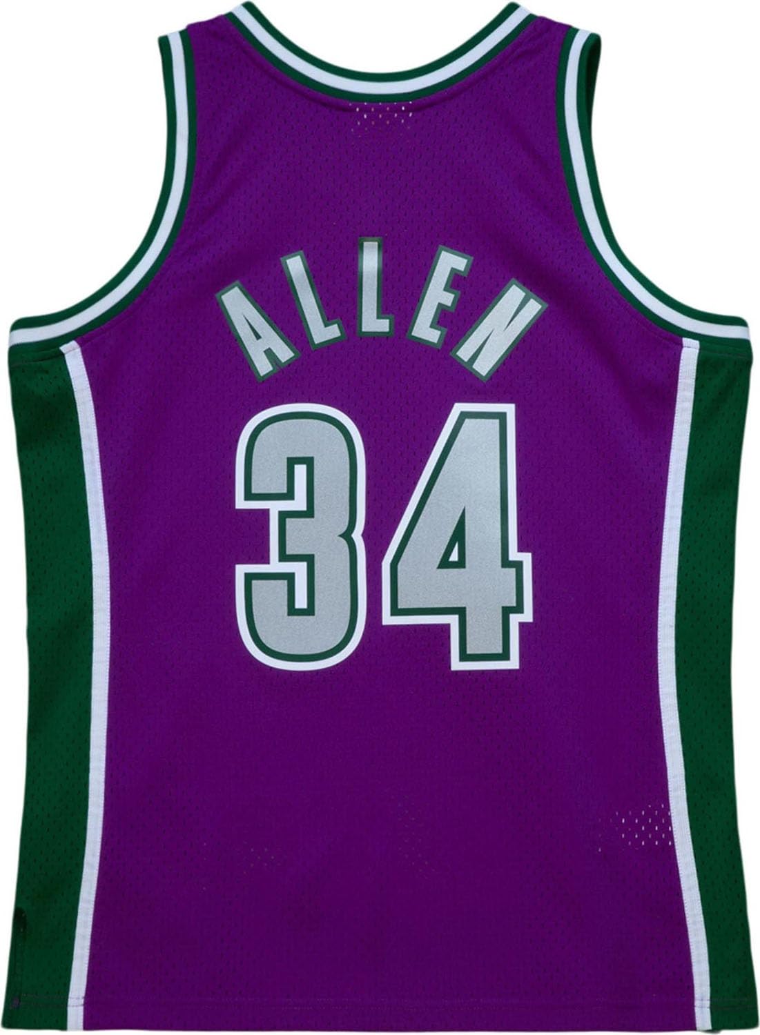 Mitchell & Ness Ray Allen #34 Milwaukee Bucks 2001-02 Swingman NBA - Maillot de la NBA, color morado