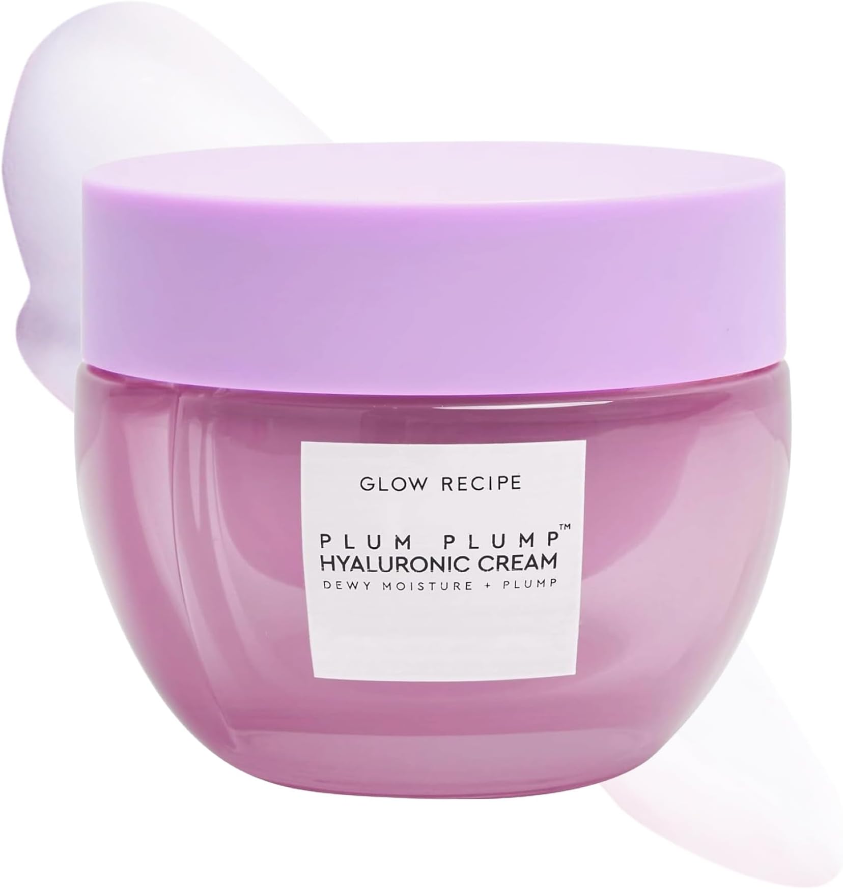 Plum Plump Hyaluronic Acid Face Cream Moisturizer, Korean Moisturizer for Dry Skin, Plumping + Firming Hydration, Polyglutamic Acid + Peptides, Refillable (50ml)