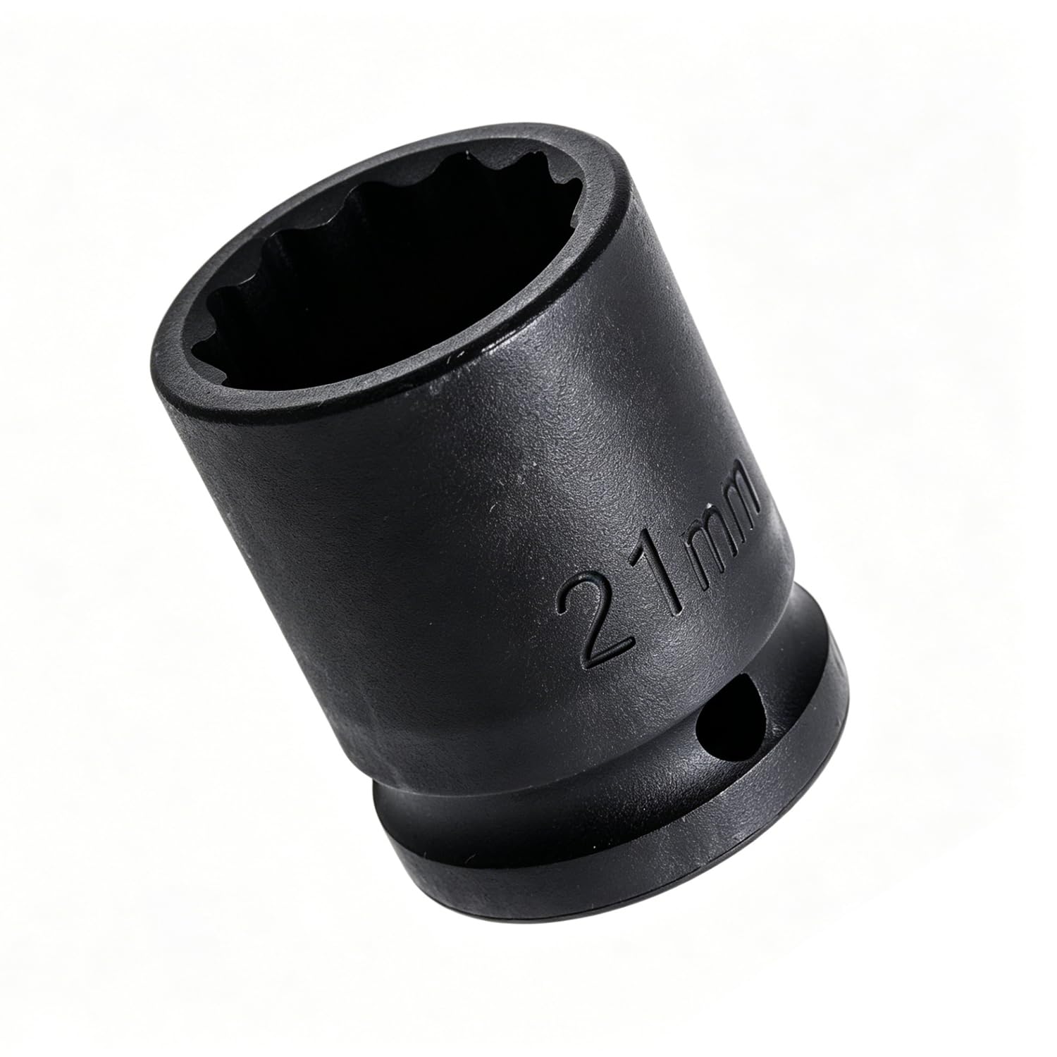Juttzzei 1/2 Inch Drive 21mm Impact Socket 12-Point, Premium Cr-MO Steel 21mm Shallow Impact Socket Nut Driver Wrench for Auto Repair
