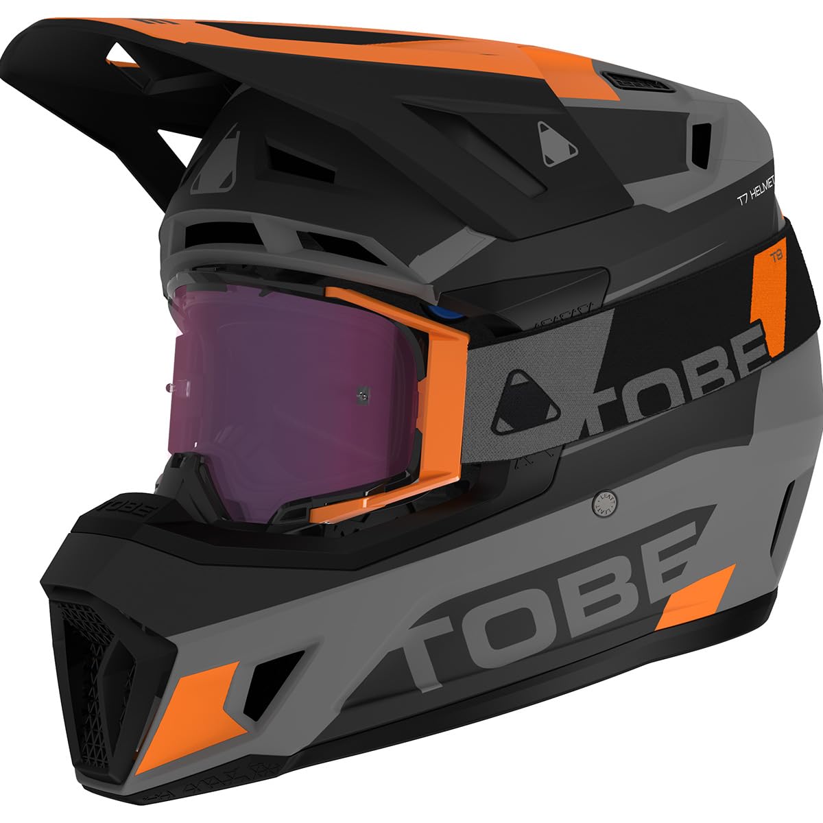 Tobe T7 Snowmobile Helmet Kit with Goggles (Cube - Large)
