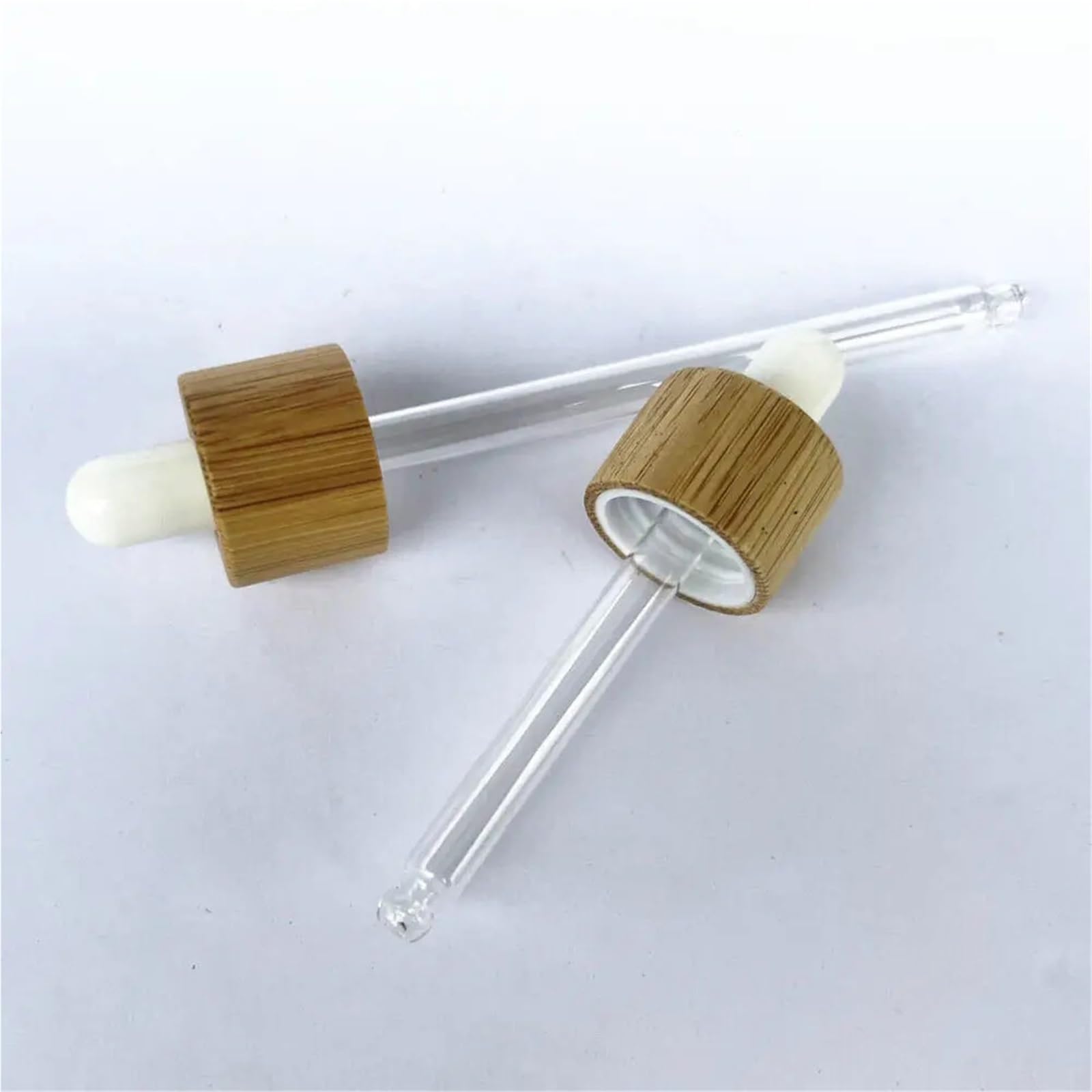 Gotero Botellas líquidas de aromaterapia vidrio cuentagotas esmerilado for aceite masaje esencial recarga pipeta tapa madera(Clear,Black top head,5x 100ml)