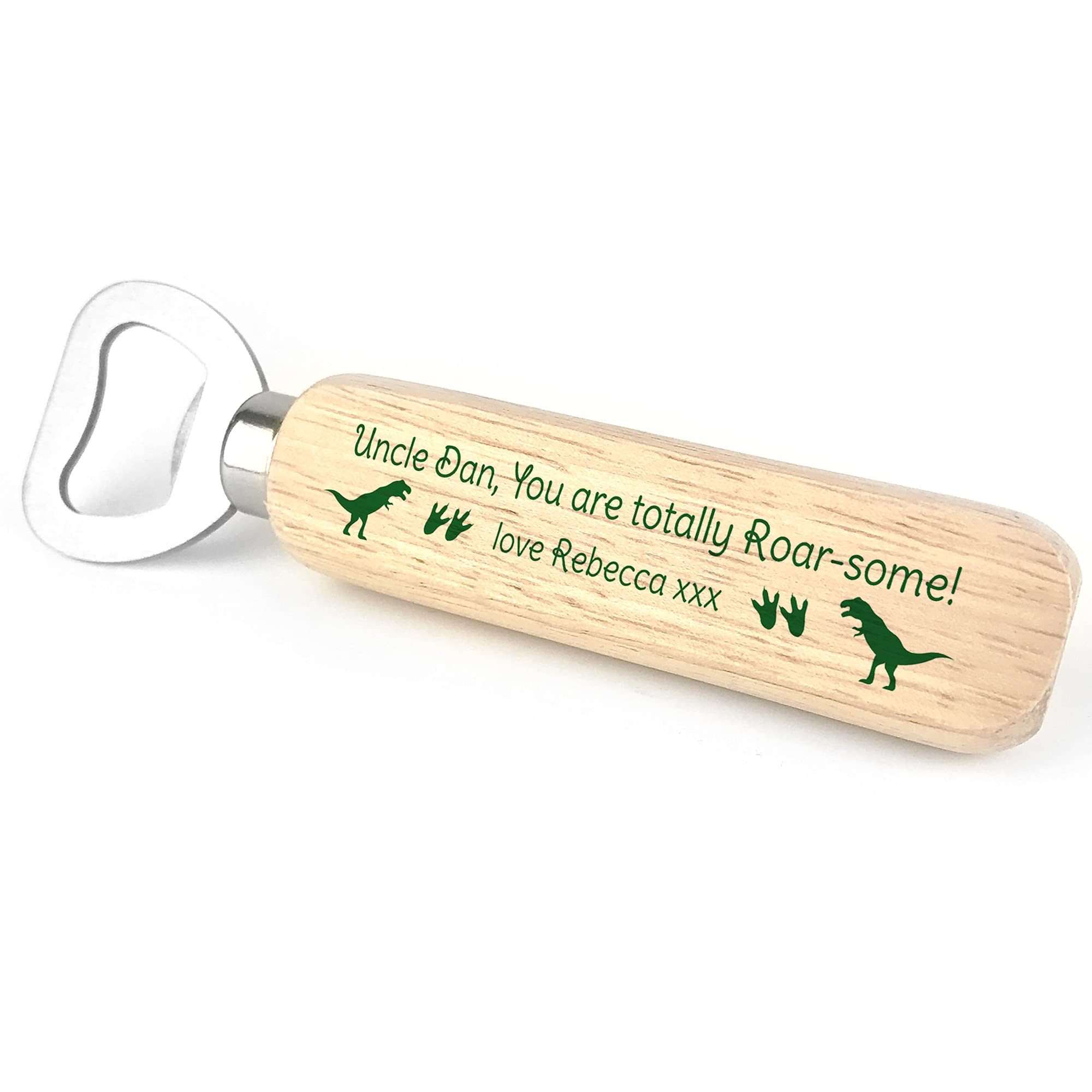Red Ocean Funny Personalised Gift for Uncle Wood Bottle Opener Christmas Birthday Gifts for Him