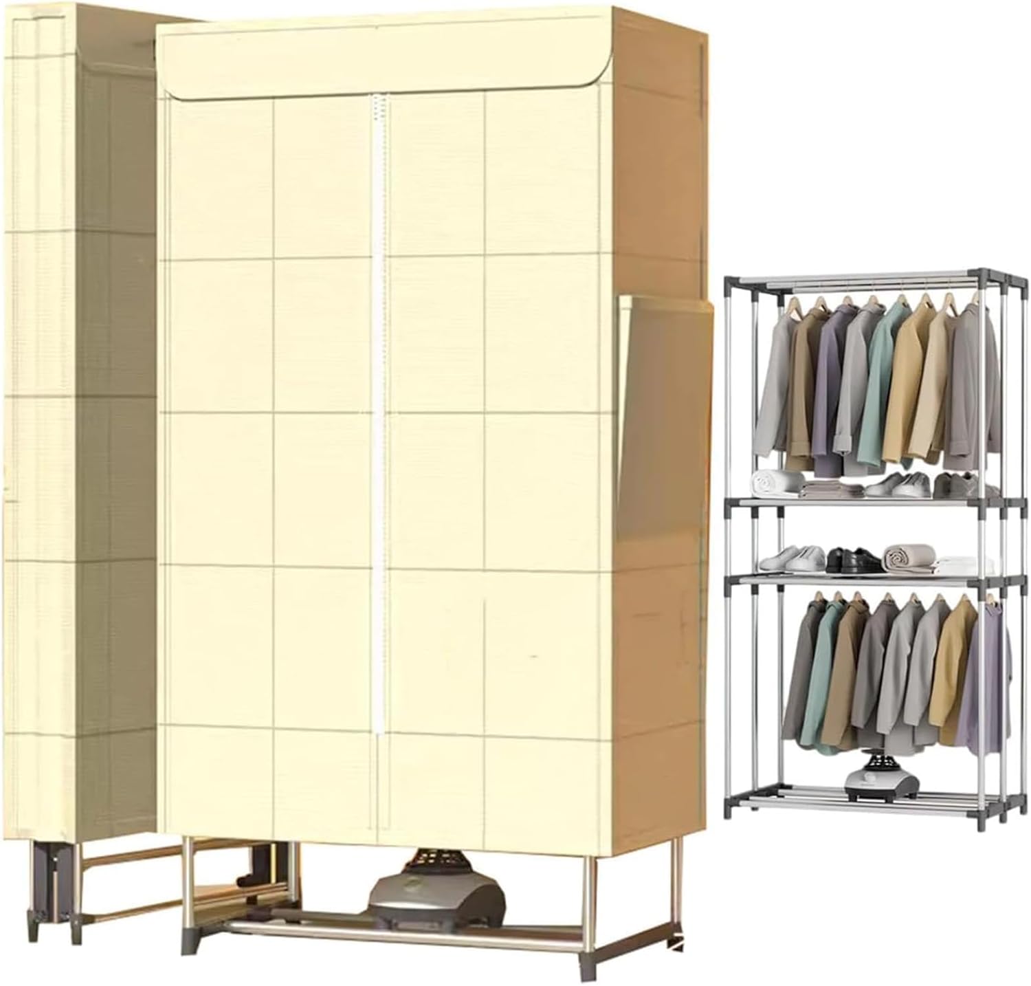 Indoor Heated Clothes Airer, 1500W Electric Clothes Dryer, 3Tier