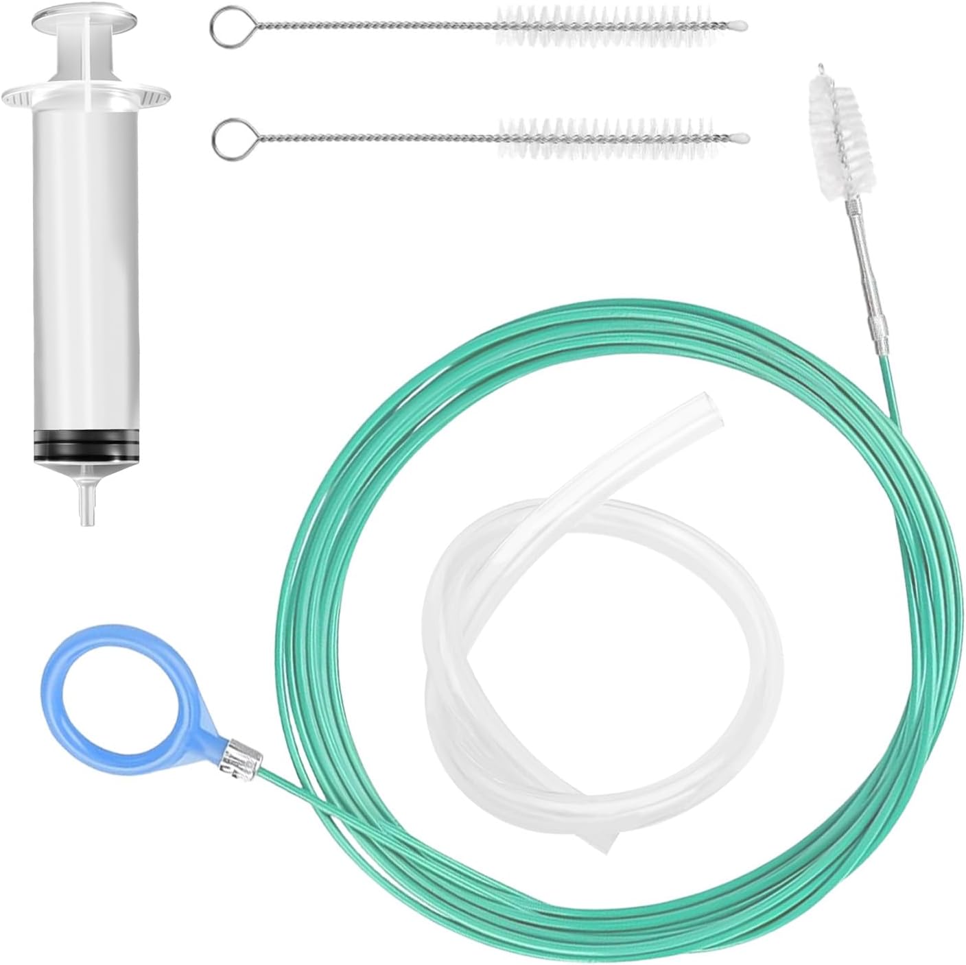 118" Car Sunroof Drain Cleaning Tool,Flexible Auto Sunroof Drain Cleaner Tool with Hose Cleaning Brush,Syringe,Syringe Hose,Soft Drains Brush,Sun Roof Drains Cleanings Tools