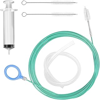 118" Car Sunroof Drain Cleaning Tool,Flexible Auto Sunroof Drain Cleaner Tool with Hose Cleaning Brush,Syringe,Syringe Hose,Soft Drains Brush,Sun Roof Drains Cleanings Tools