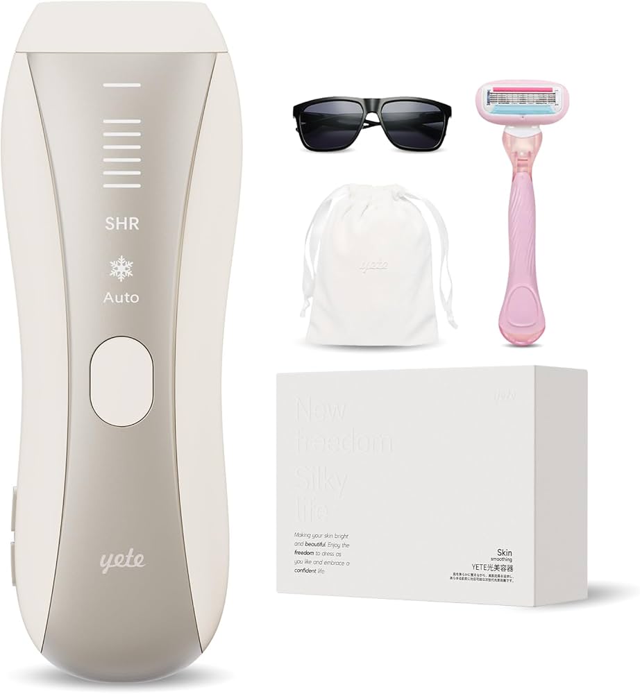 値下げ❗️美品❗️Yete（エイティー）脱毛器 サファイア冷却 Amazon | Yete（エイティー）脱毛器 IPL光脱毛器 サファイア冷却 SHR