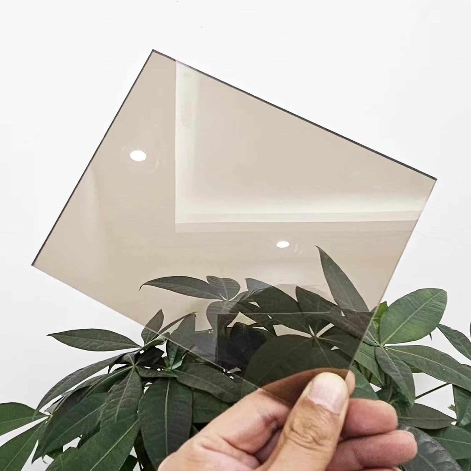 Placas de Policarbonato para Techos de 0,2 cm de Grosor, Lámina de Plástico Transparente, Tablero Acrílico para Jardinería y Agricultura(Gray,5.1x16.4ft/155x500cm)
