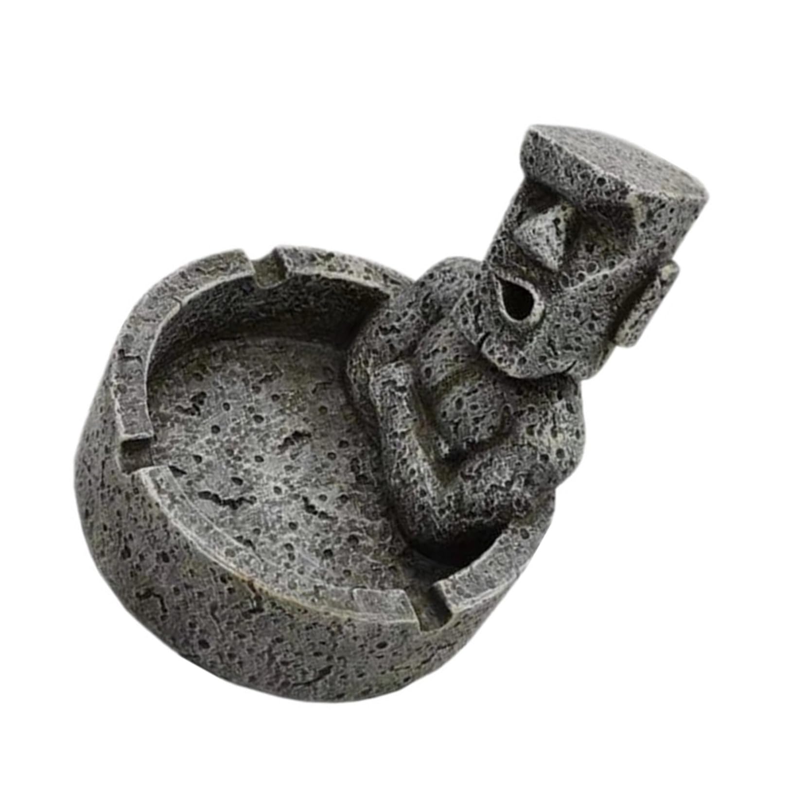 Cendrier Moai résine facile à nettoyer, objet de décoration rétro vintage