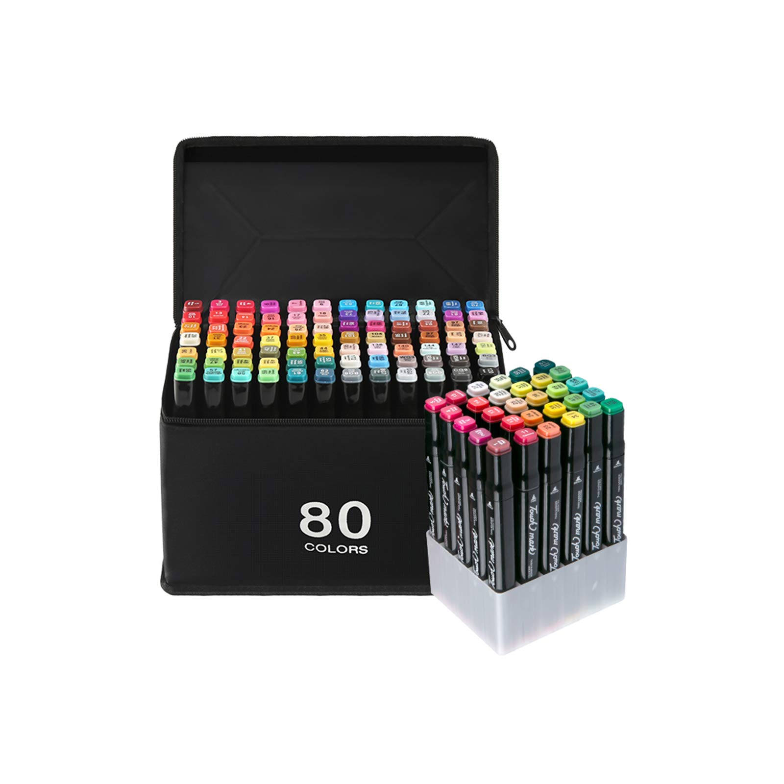Stylos marqueurs 80 Couleurs permanents double pointe pour dessin étudiant