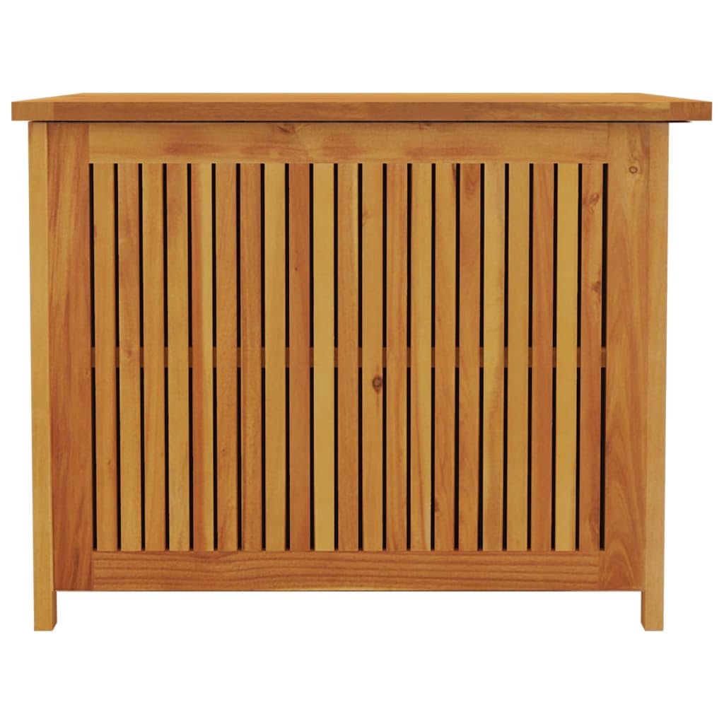 Gartenbox Holz Auflagenbox Holz wasserdicht Holztruhe mit Deckel Aufbewahrungsbox Auflagenbox Akazie Wetterfest-75 x 75 x 58 cm