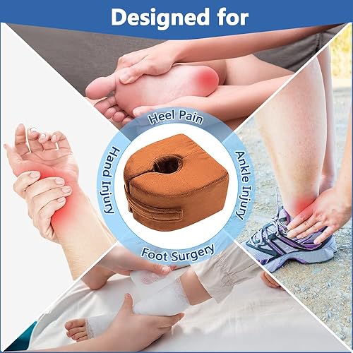 Miniatura 4 de Almohada de elevación de tobillo, protector de talón para úlceras por presión, almohada de pie para elevación, cojín de tobillo, elevador de pie,