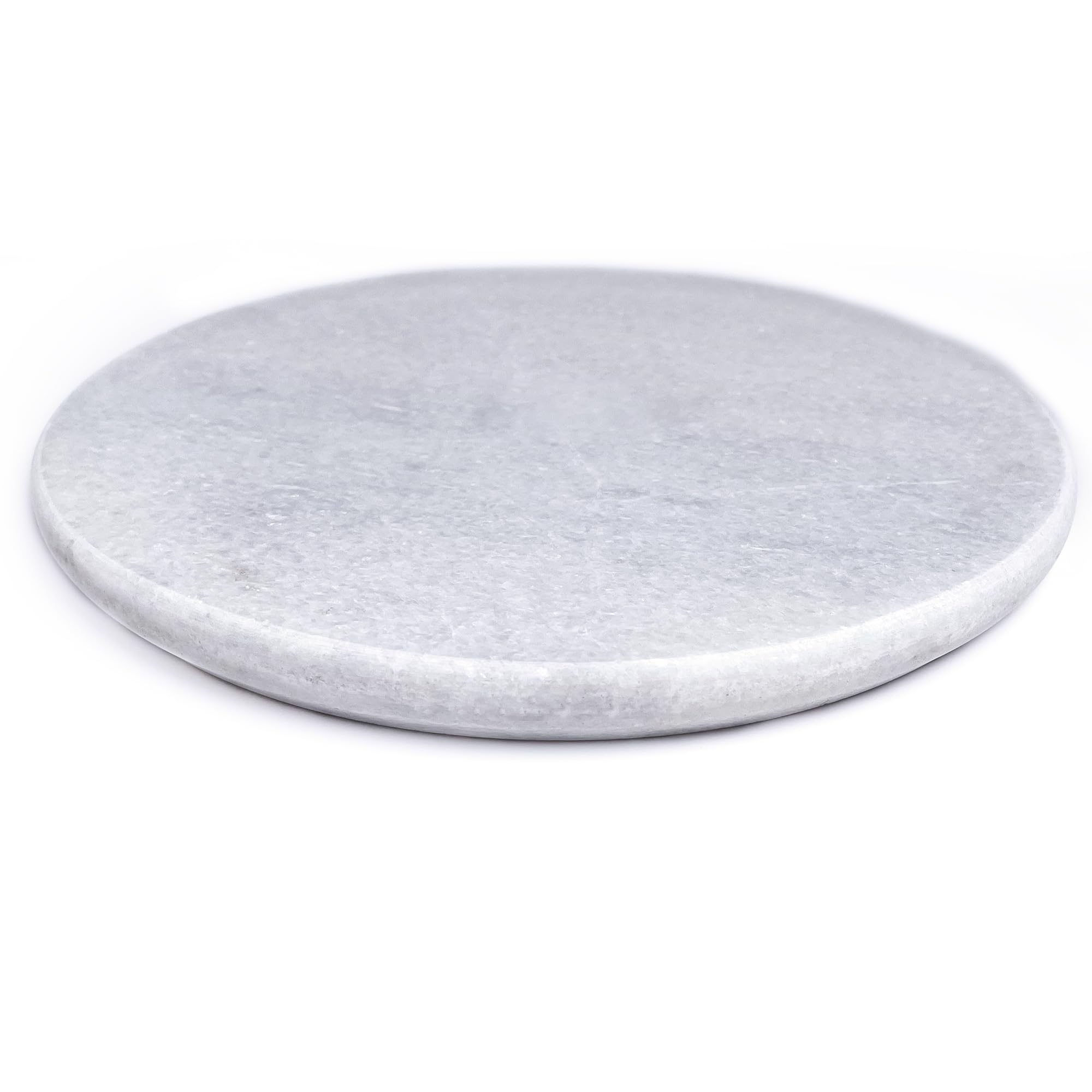 Weißes Marmor-Chakla, hochwertiges Marmor-Ring-Basis, Rollbrett für mehrere Zwecke (27,9 cm)