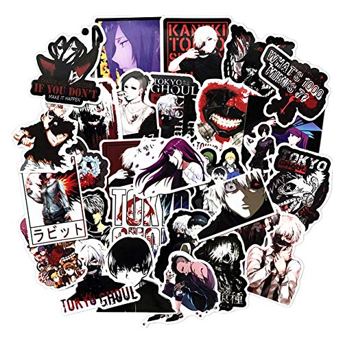 image for DuftGu Tokyo Ghoul Anime Sticker Pack of 50 Tokyo Ghoul Decals for Lap