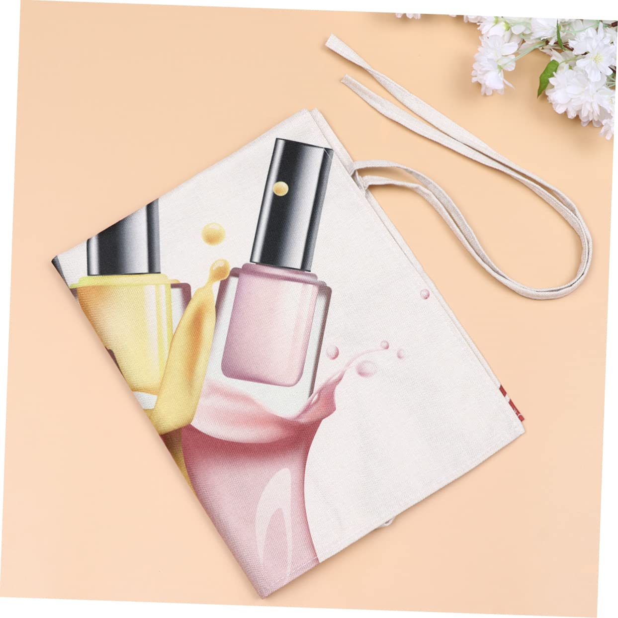 MAGICLULU Delantal De Cocina Esencial De 3 Piezas Con Estampado De Uñas Para Mujer De Algodón Y Lino Versátil Para La Limpieza De La Cocina Del Restaurante Y La Mamá.