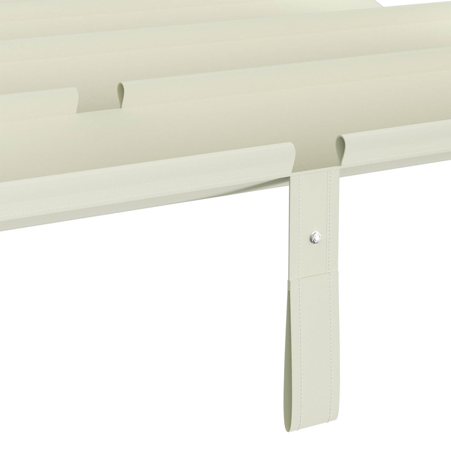 Ersatzdach für 3.65 x 4.85 m Pergola,wasserabweisend einziehbar Welle Überdachung,UV-Schutz 50+, NUR Schattenabdeckung 350 x 423 cm,Wetterfest,Sonnenschutz für pergola,Garten,Cremeweiß