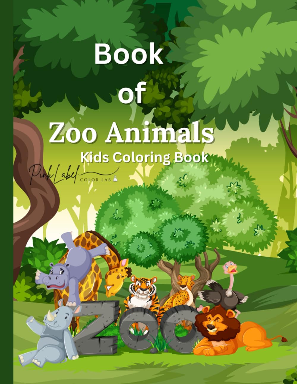 Book Of Zoo Animals Kid Coloring Book
