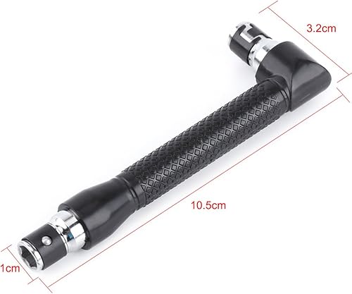 Miniatura 5 de Jeanoko Llave en forma de L Llave hexagonal Llave de enchufe de 1/4 pulgadas Llave de doble extremo para destornillador, herramienta de mano