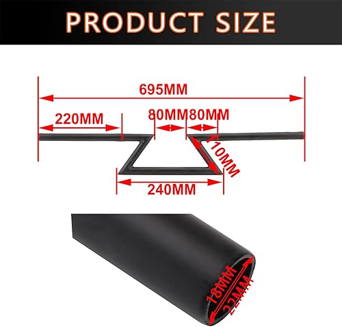 Miniatura 5 de AnXin 7/8 "22MM Manillar Z Manillar Barras Universial para Sportster Cruiser XL 883 1200 Chopper Personalizado Softail Dyna Street Bob Negro