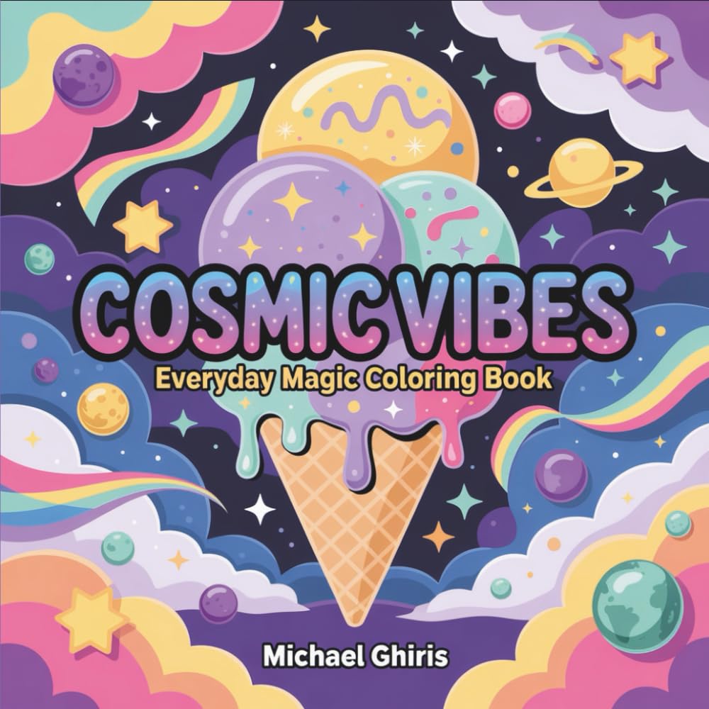 Cosmic Vibes: Everyday Magic Coloring Book | Whimsical Space Designs with Celestial Objects, Mystical Patterns & Dreamy Illustrations | Relaxing Art Activity for Stress Relief