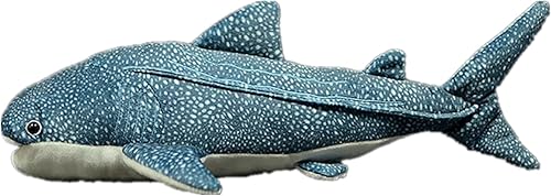 Juguete de peluche de tiburón ballena gigante de simulación de 21 pulgadas de largo, lindo animal de peluche de ballena gigante suave para niños y