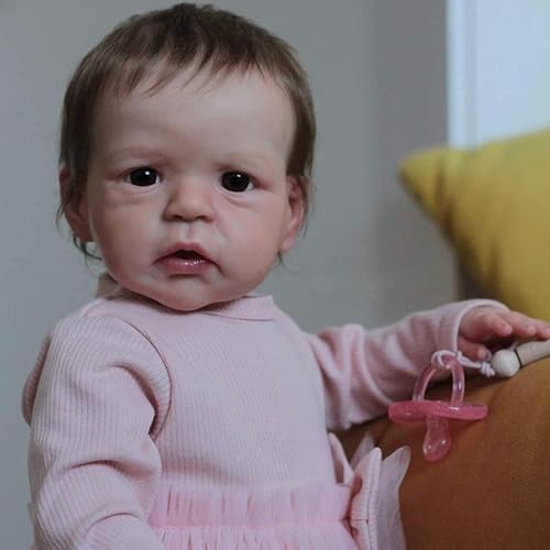 Miniatura 6 de cosheng Reborn Toddler Girl - Muñecas de bebé realistas de 24 pulgadas, muñeca Reborn de silicona suave con venas realistas para niños a partir de 3