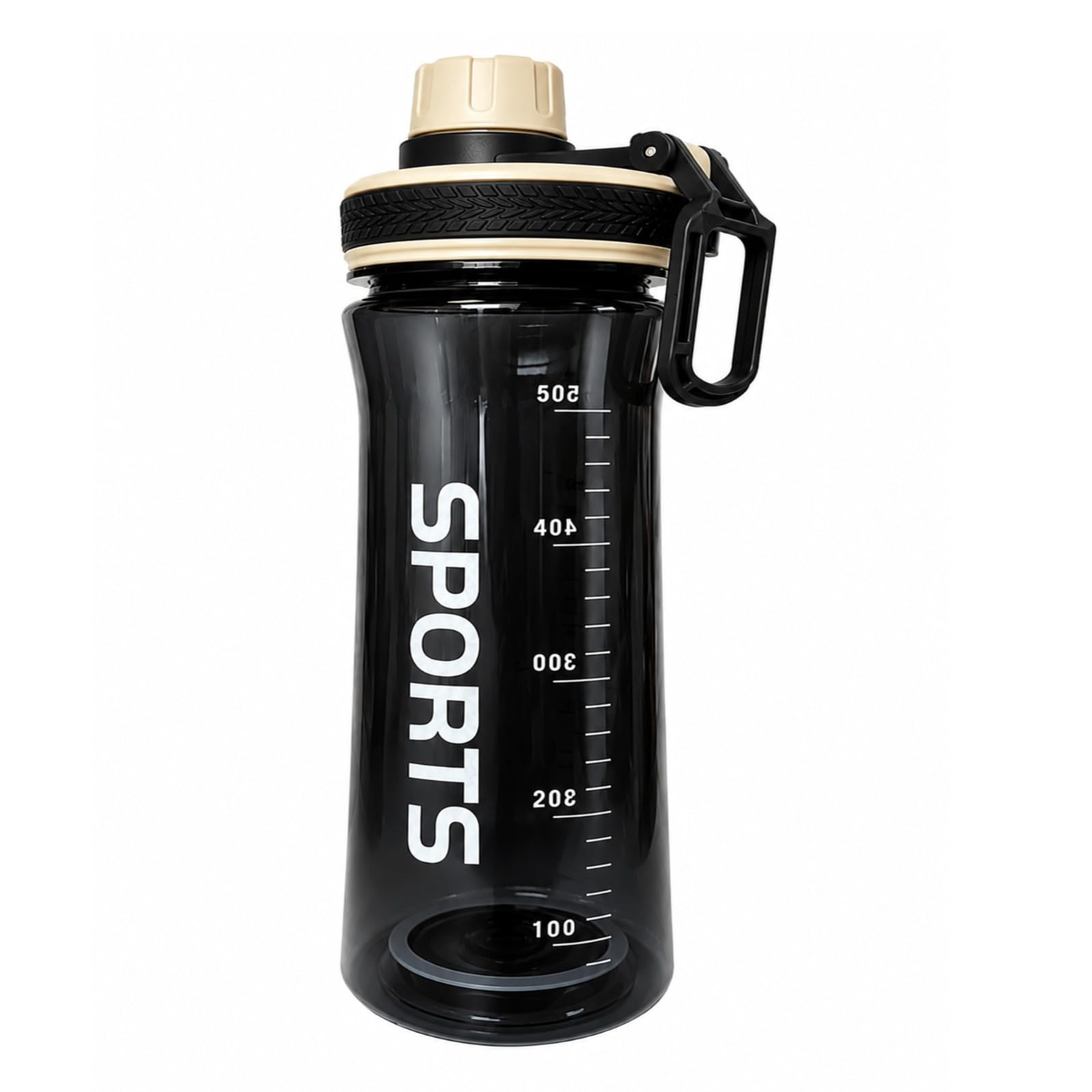 Maki Fashions Men's Black 600Ml Water Bottle - Bpa Free Leakproof Drinks Bottle Sports Running Bottles With Measret Markings For School Cycling Gym (Black)