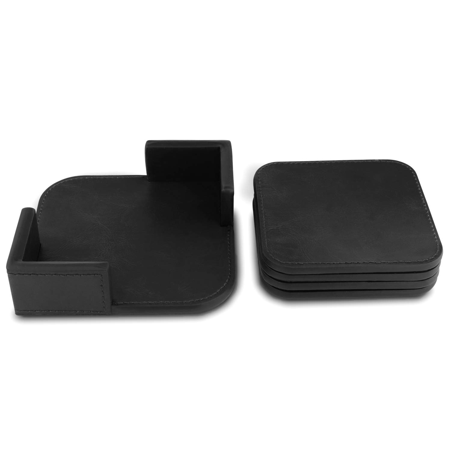 Londo Posavasos de cuero (juego de 4), Superficie antideslizante