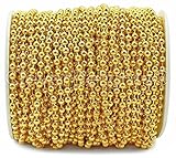 CleverDelights Ball Chain Spool - 100 Feet - 3.2mm Ball (#6 Size) - Gold Color - 30 Meters