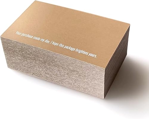 Miniatura 8 de RXBC2011 Tarjetas de agradecimiento con texto en inglés "You are the Heart of my Business". Paquete de 100 tarjetas de visita (color Kraft, 100