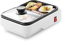 Vista 1 de Olla caliente eléctrica de 1.7L con divisor Olla caliente eléctrica grande con tapa de vidrio 1000W 110V