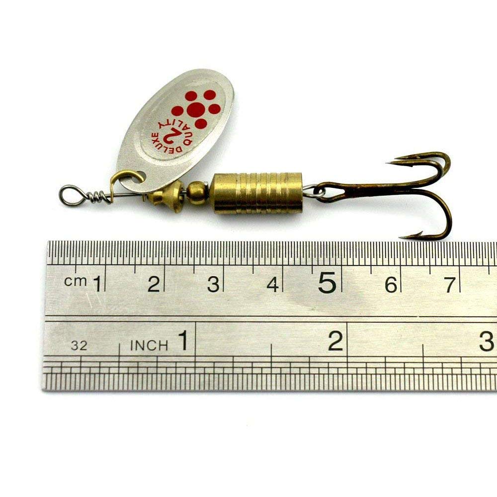 Cuillère de pêche à bascule en laiton blanc 2g (5/64oz