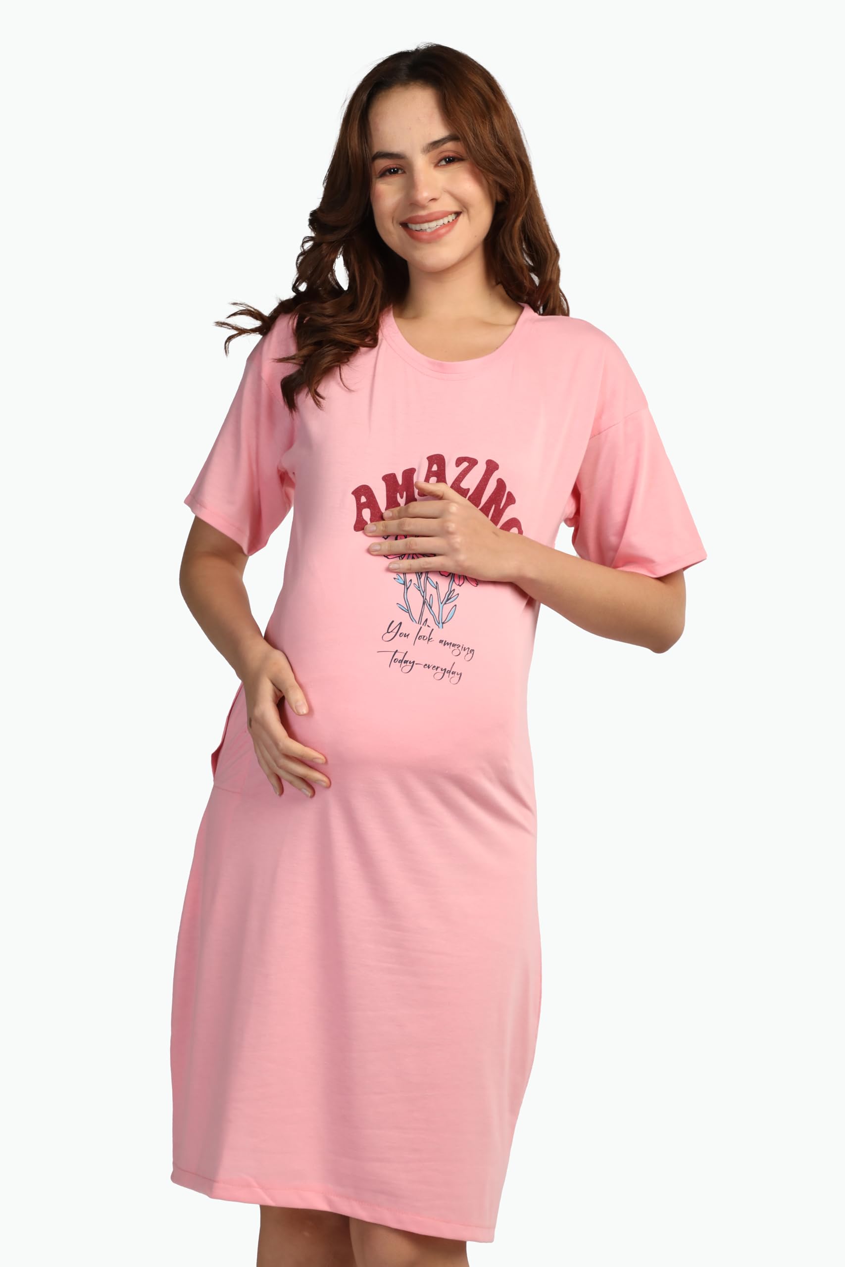 Duchess Mom T-Shirt Dress | Night Dress | Loose Fit | Pre and Post Pregnancy - Image 8 thumbnail