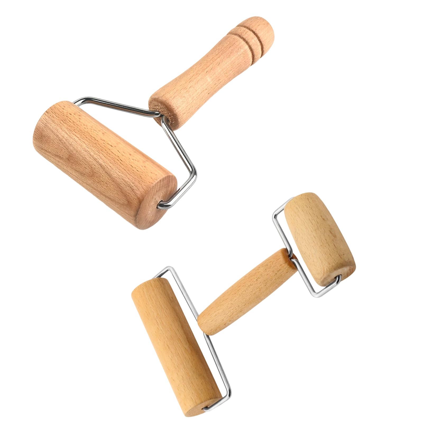 APGLSXY Ergonomic Wooden Dough Roller Stick Resistant Rolling Pin for Homemade Pizza Pastas Cookie Pastries and Dumplings Pizza Rolling Pin