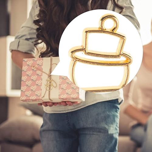 Miniatura 2 de EXCEART 10 dijes de bisel de espalda abierta de Navidad, muñeco de nieve, marco dorado, marcos huecos de resina para manualidades, joyería,