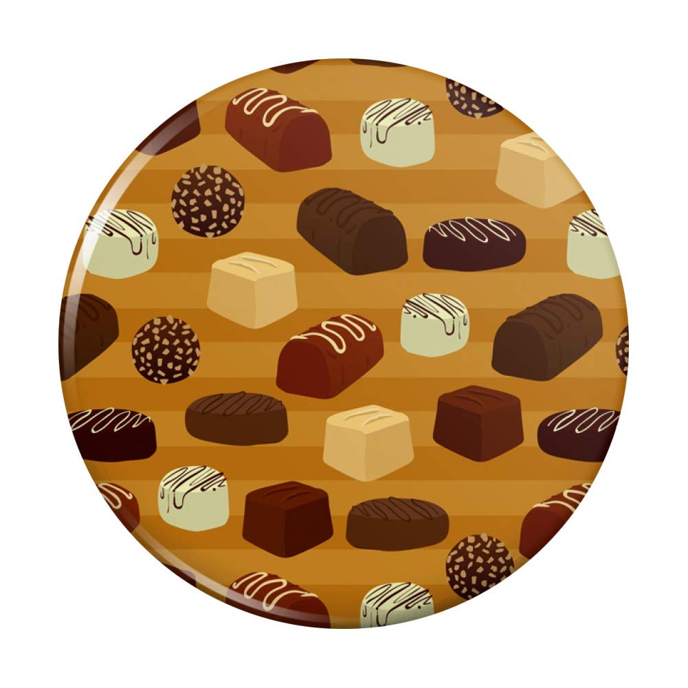 Gourmet Chocolate Candy Sweets Pattern Kitchen Refrigerator Locker Button Magnet