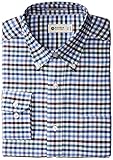 Haggar Men's Multi Gingham Fancy Pinpoint Oxford Long Sleeve Regular Fit Shirt