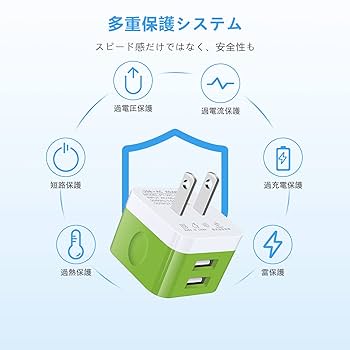 Amazon | usb電源 usb充電器 usbコンセント【2ポート/12W 2.4A