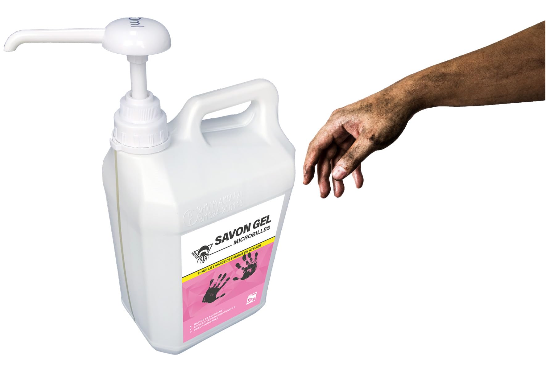 Méduze - Savon gel microbilles pour le lavage des mains en atelier 5kg - Abrasifs 100% naturels