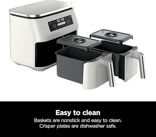 Miniatura 6 de Nin-ja Foodi - Freidora de aire de doble cesta de 8 cuartos de galón, cocina dos alimentos a la vez con la tecnología DualZone, versatilidad 4 en 1