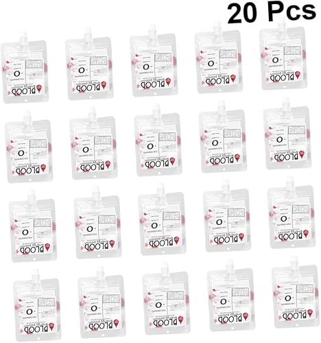 Miniatura 2 de SAFIGLE 40 contenedores de bebidas para alimentos y sangre, bolsa de bebida de Halloween, bolsa de bebida para fiesta de Halloween, contenedor de
