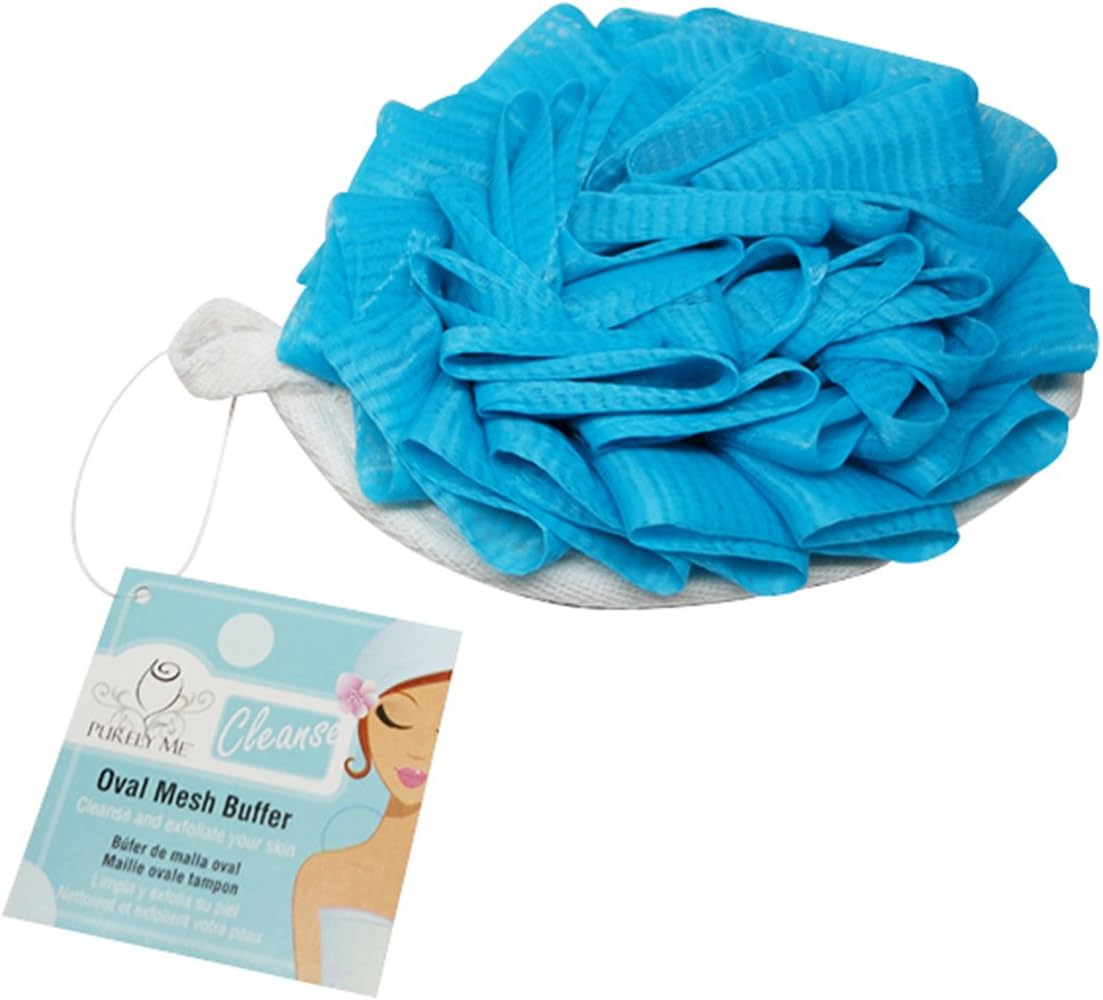 Purely Me Oval Mesh Buffer, Blue, 1-Pack