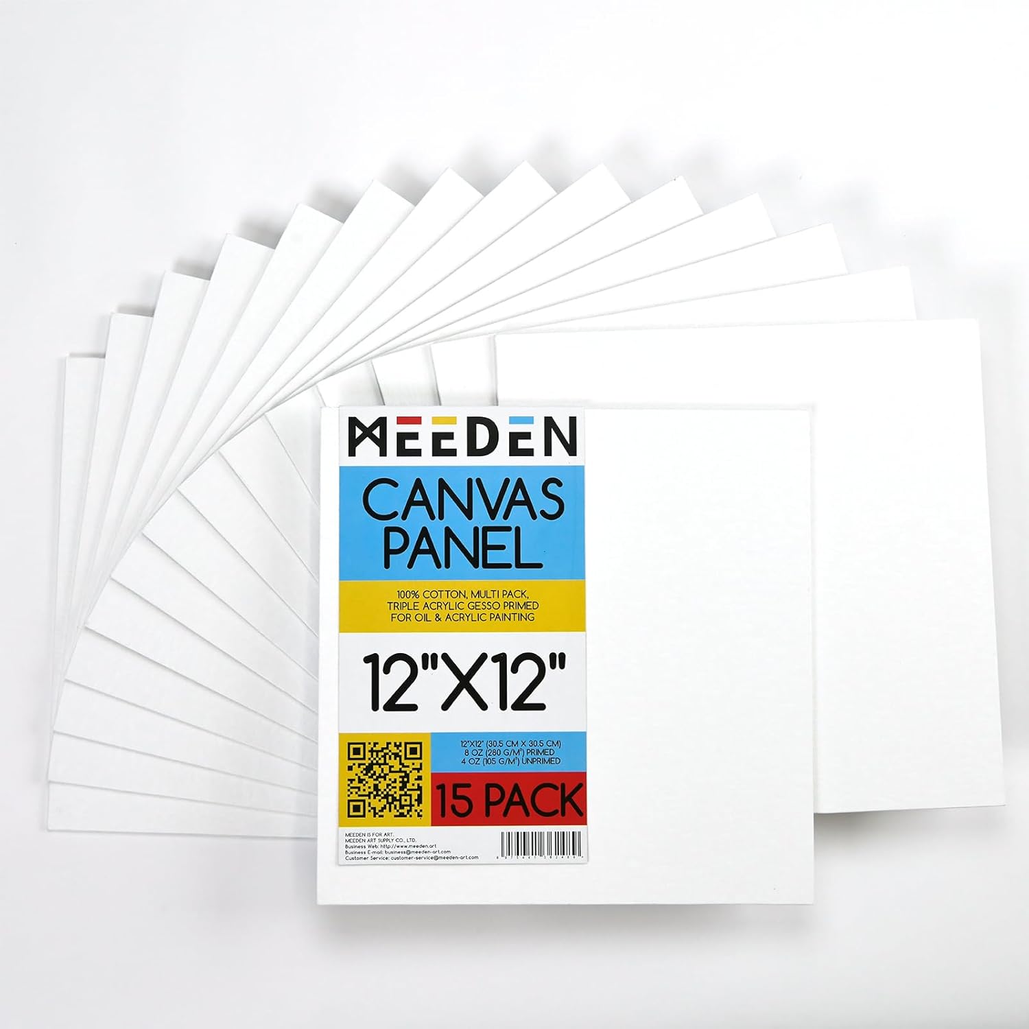 MEEDEN 4-Pack 100% Cotton Canvas Panels - 5x7'' Blank Canvas for Oil & Acrylic Painting, Ready to Paint Art Supplies - Image 5