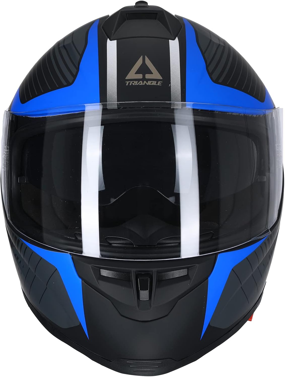 TRIANGLE Full Face Dual Visor Matte Black Street Bike Motorcycle Helmet