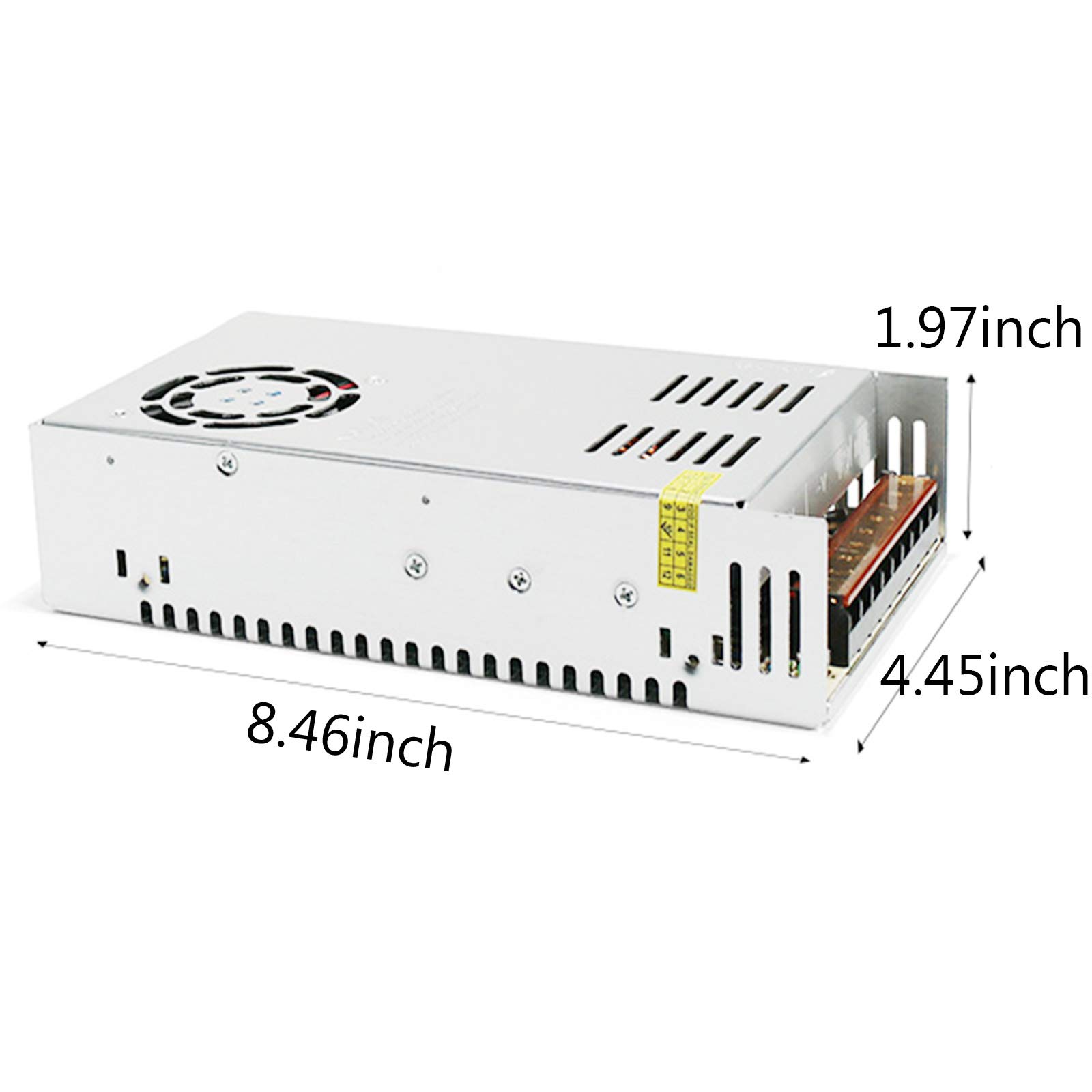 Alimentatore Switching 12V 30A 360W, Universale Con Ventola, Per Strisce LED, CCTV, Stampanti 3D - 2