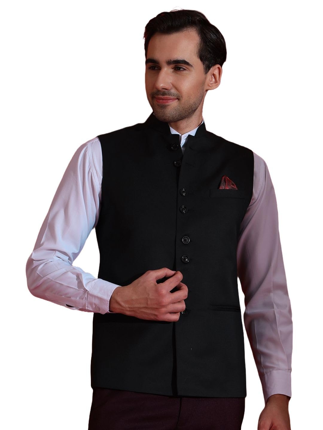 tahvo Men's Nehru Jacket for Formal Events, Casual Evenin | Waistcoat for Men-picture-38