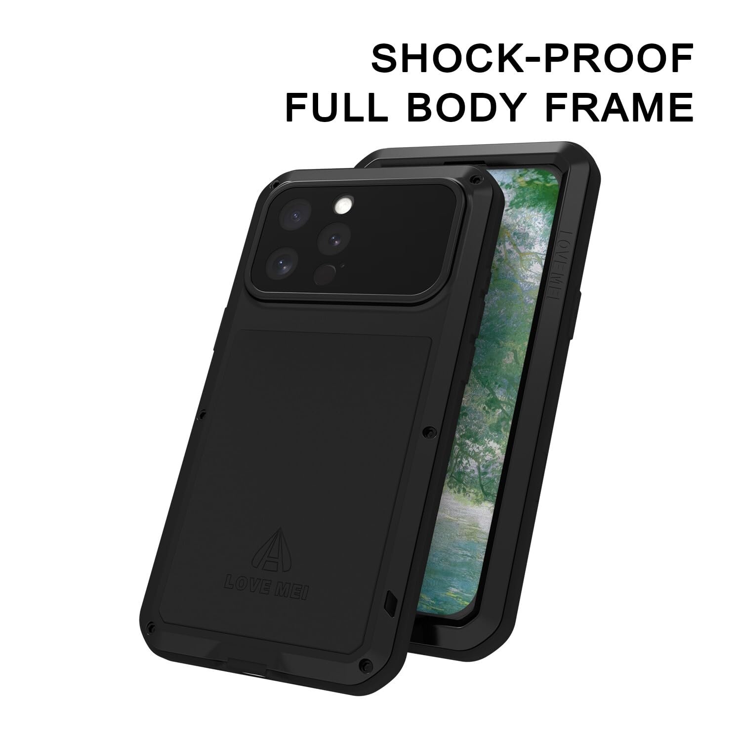 Coque compatible avec Huawei P50 (couleur : ARMYGREEN) Coque intégrale en métal résistant aux chocs Coque arrière rigide en silicone