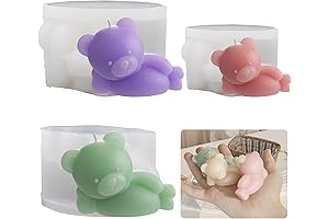 2 Pack Bear Mold for Handmade Candles, Resins, Soaps & Rabbit Decor