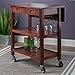 Winsome 94734 Jonathan 2 Drawer Rolling Kitchen Cart in Walnut