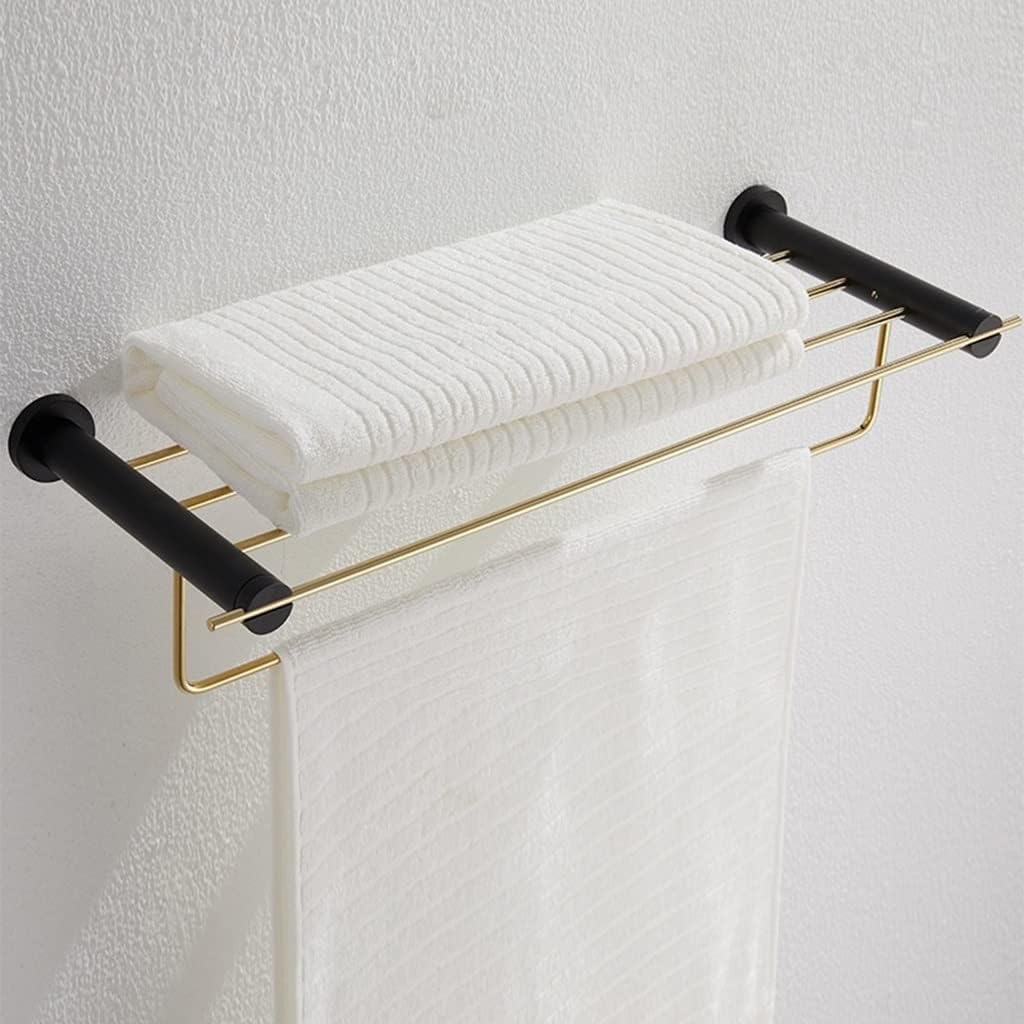 Porte-serviettes mural chromé au design moderne et élégant pour salle de bain