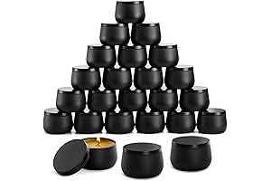 ZENFUN 24 Pieces Reusable Empty Candle Jars